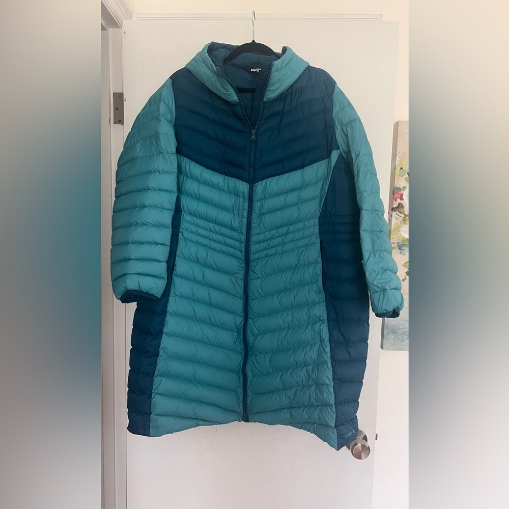 Lands End Ultra Light Packable Down Coat with Hood